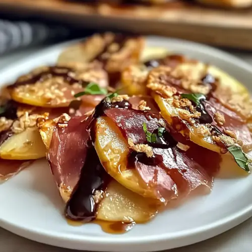 Äpfel mit Prosciutto und Honig